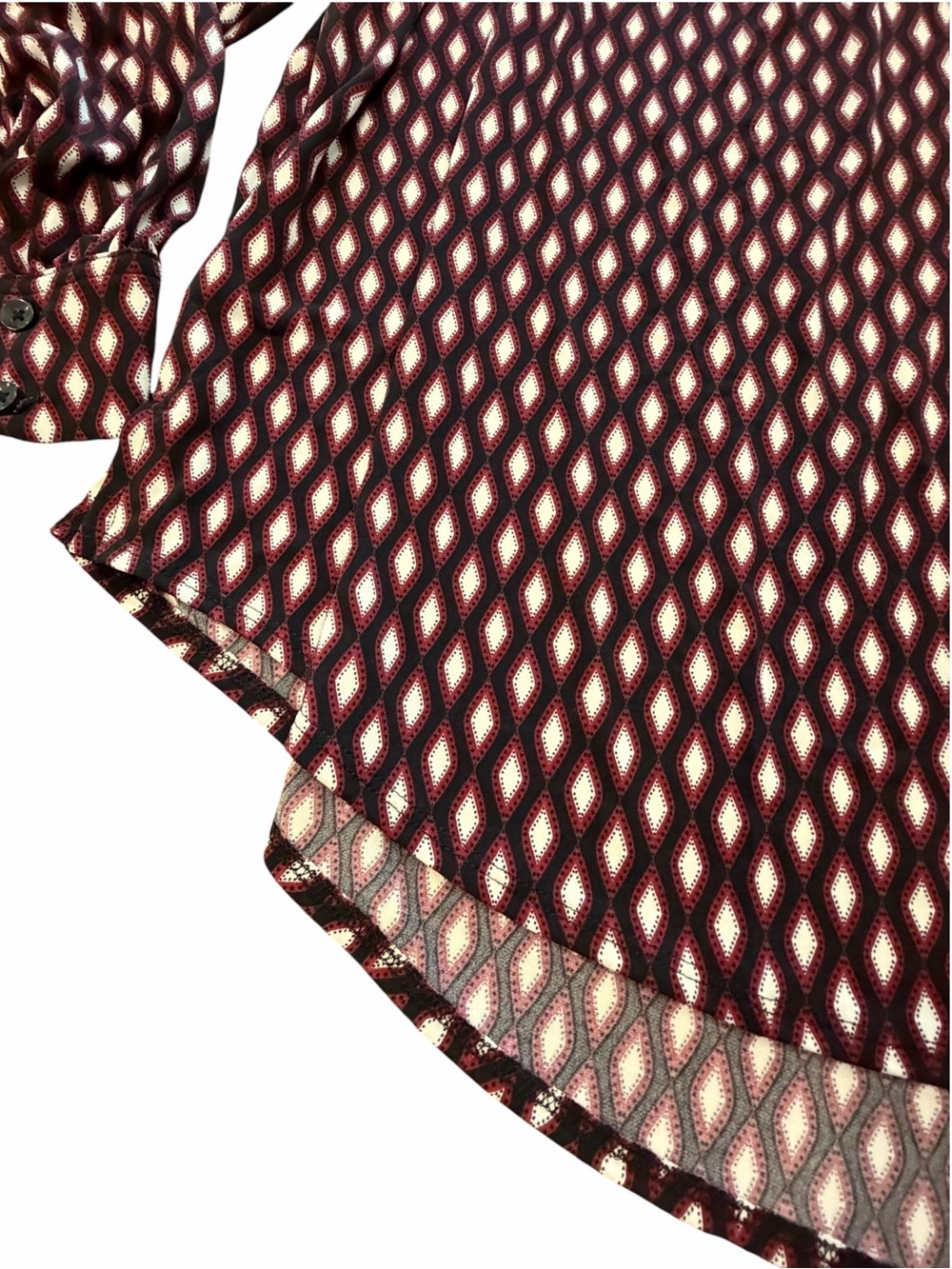 Lane Bryant Geometric Print V-Neck Blouse Career Long Sleeve 22/24 New $50 - Picture 5 of 13
